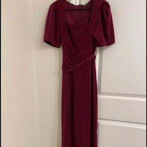 Burgundy jumpsuit